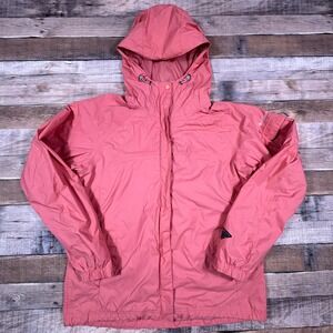 Columbia Womens Rain Jacket Omni-Tech Waterproof Hooded Shell Pink Large